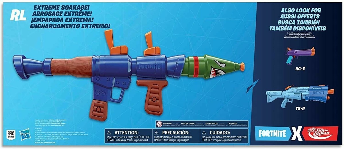 New Nerf Fortnite Rocket Luncher Super Soaker Water Blaster Water