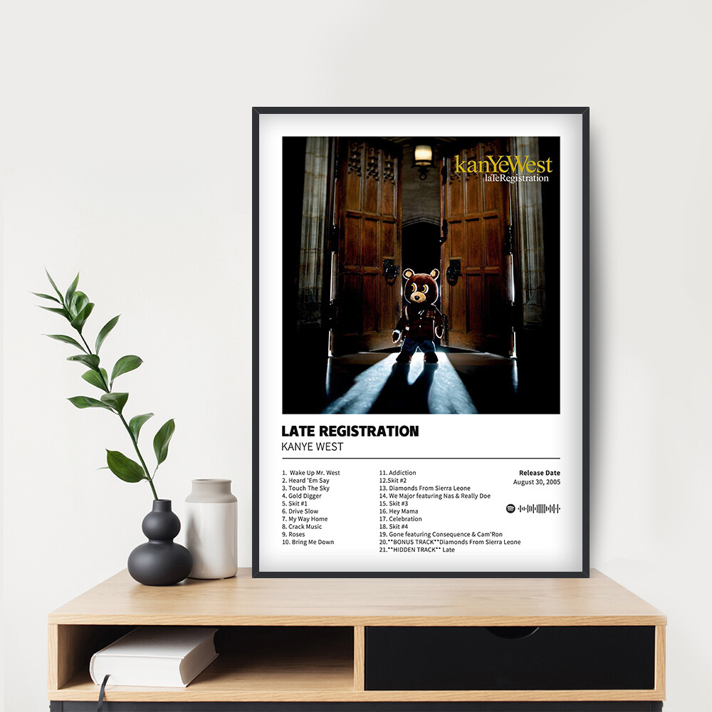 Late Registration - Kanye West Album Poster Custom Canvas Print Music Poster