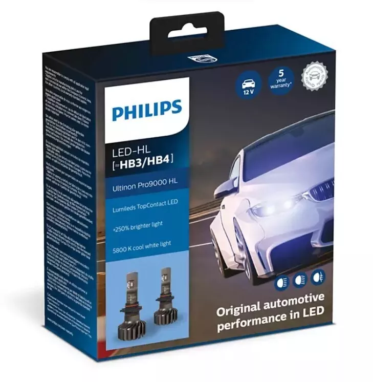 LED Headlights Bulb kit - 9005 (HB3) - PHILIPS Ultinon Pro9000