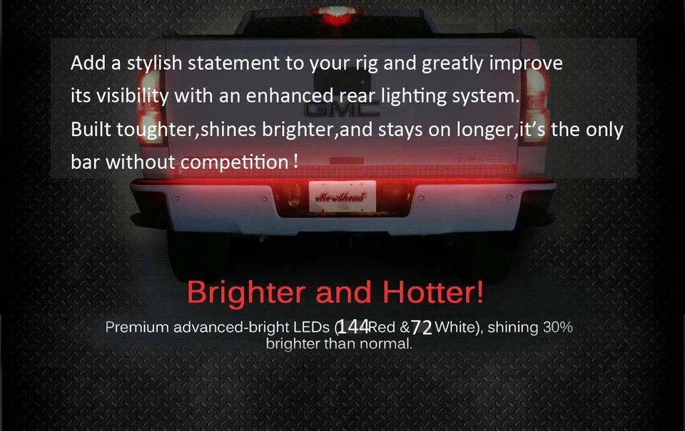 60" LED Truck Tailgate Light Bar Strip for Dodge Ram 1500 2500 3500Tail Light - Image 3 of 4
