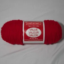 Craft Smart Value Yarn, Acrylic 7 oz, 364 Yards - (Bright Red #4)