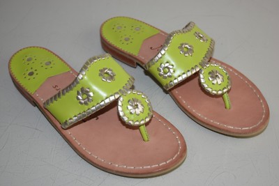 lime green flat sandals