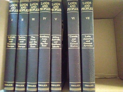 Lands and Peoples Complete Set of 7 Volumes HC Vintage 1960