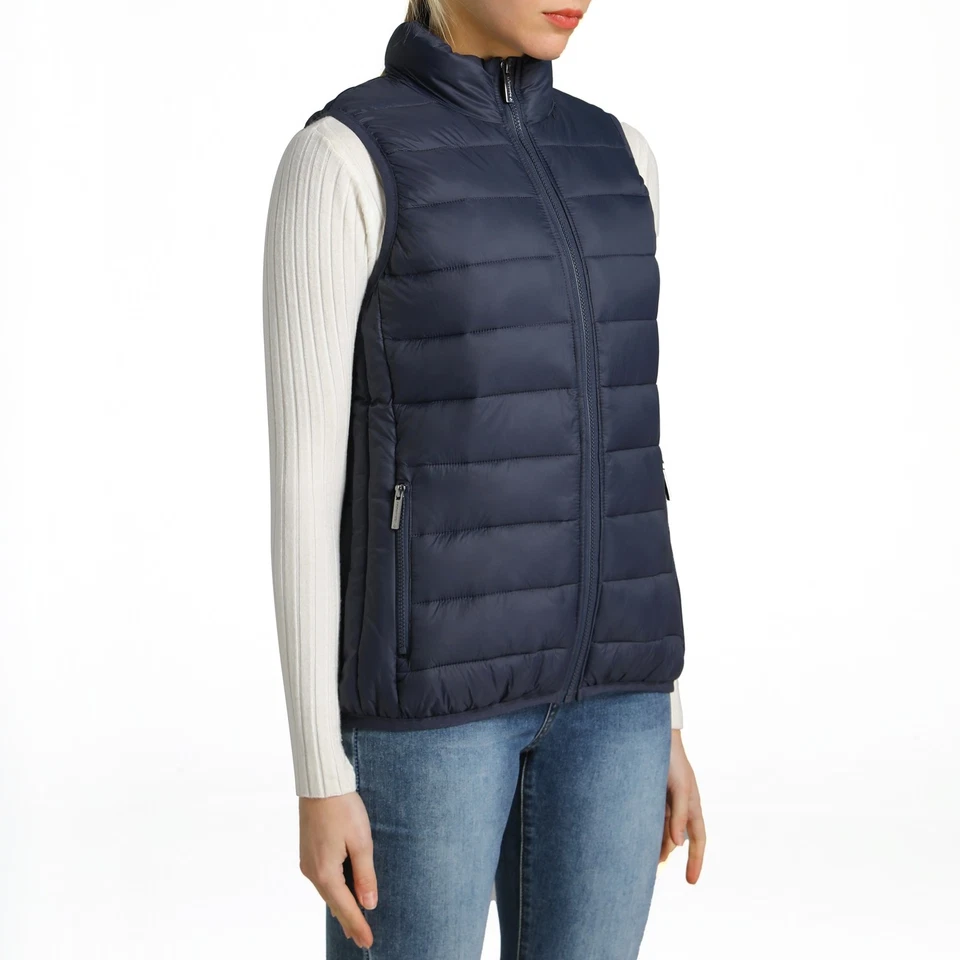 Alpine Swiss Jodie Womens Puffer Vest Warm Light Down Alternative Insulated - Image 3 of 4