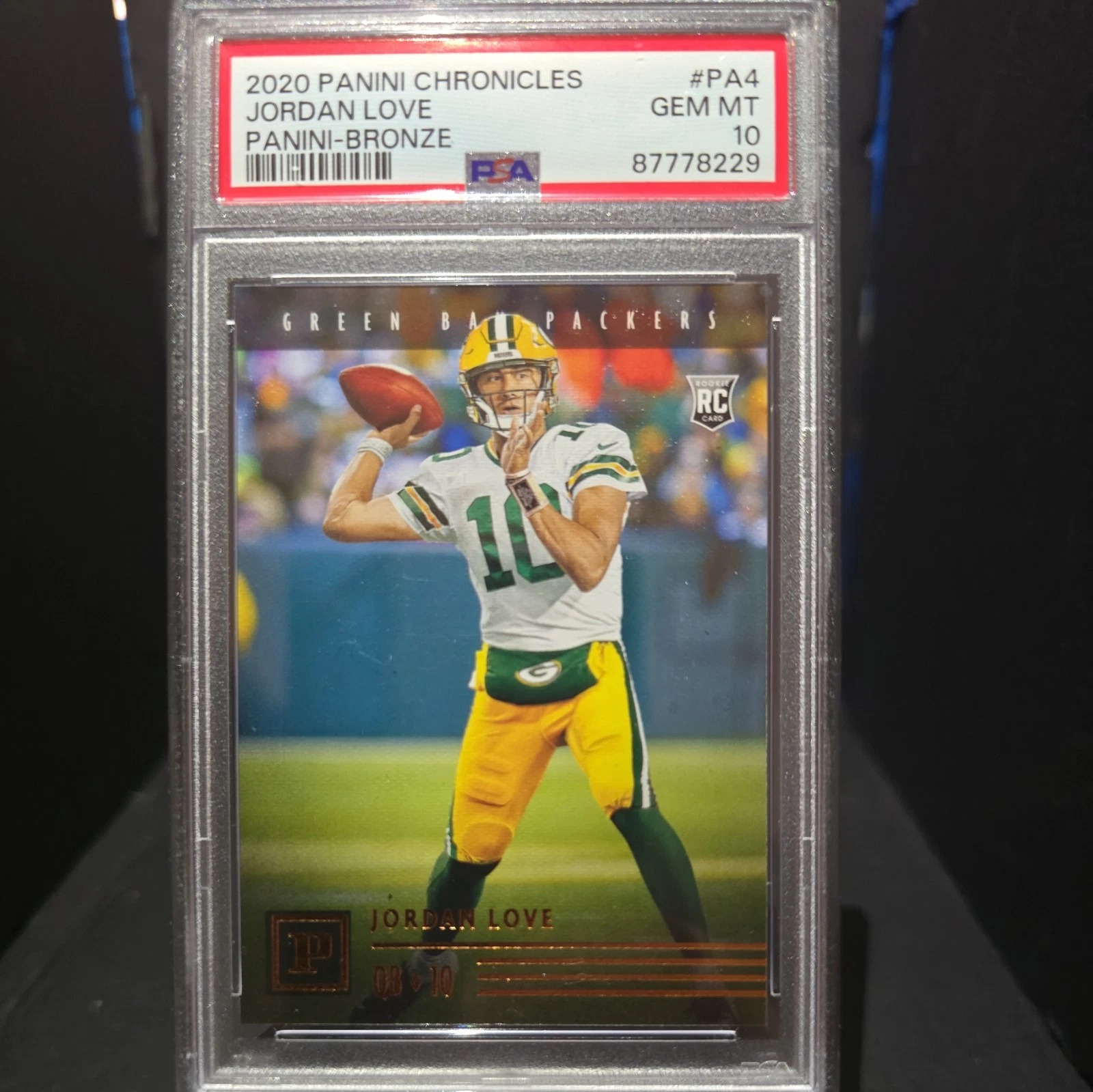 Jordan Love Panini Chronicles Panini #PA4 Bronze