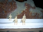 MARX GERMAN TOY SOLDIERS 54MM TAN ARMOR DRIVERS RECASTS  SET OF 4