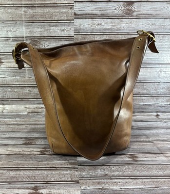 COACH large leather shoulder bag 9183 color brown vintage | eBay