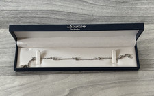3D Heart Anklet Ankle Bracelet Sterling Silver 10"