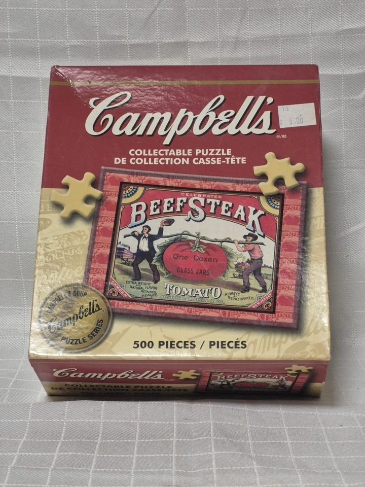 Lote de 4 quebra-cabeças selados Campbell’s Soup Collectors 500 peças - Imagem 4 de 4