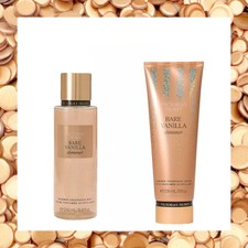 Victoria  s Secret Bare Vanilla Shimmer Mist 8.4 oz  Lotion 8 oz NEW
