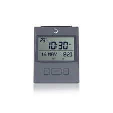 Azan Clock CS-13 Table Clock, Automatic Athan Prayer Alarm Grey