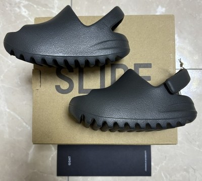 Adidas Yeezy 6K Onyx Sliders Kleinkinder schwarz Riemen Dakony EVA Schaum YZY Slide Baby