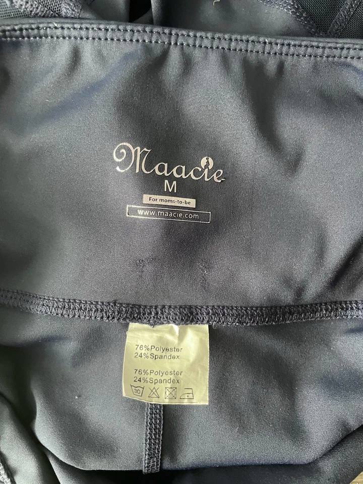 Maternity Active Leggings 7/8 Length Blue Mesh Women’s size M - Image 4 of 4