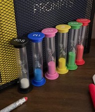 Sand Timer for Kids Set of 6 Small Different Colors  Time Hourglass Educational