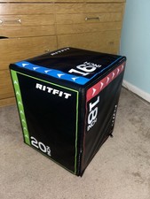 VEVOR 3 in 1 Plyometric Jump Box, 16/14/12 Inch Wooden Plyo Box, Platform & Jump