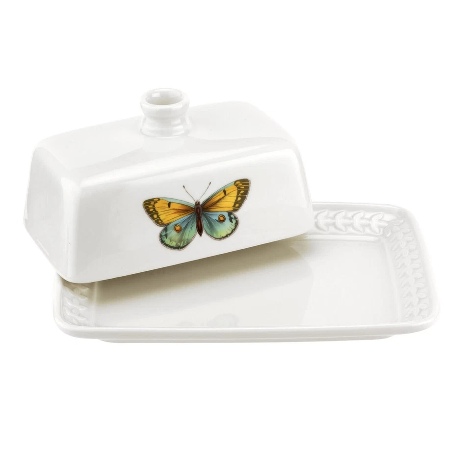 Portmeirion Botanic Garden Harmony Covered Butter Dish, 7.5 Inch-Dishwasher Safe - Image 4 of 4
