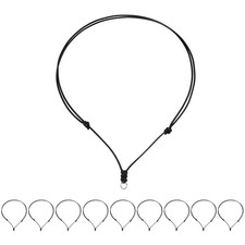 10pcs Adjustable Necklace Cords 1.5MM Thick 18-30" Handmade Ropes, Black