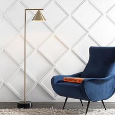 JONATHAN Y Modern Chelsea/Marble LED Floor Lamp
