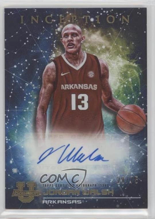 2022-23 Bowman Inception University Blue Foil /75 Jordan Walsh #PMP-JW Auto s5q