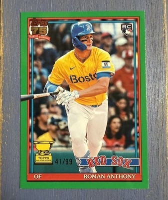 2026 Topps Series One Roman Anthony 1991 Green Insert T91-71 Red 
