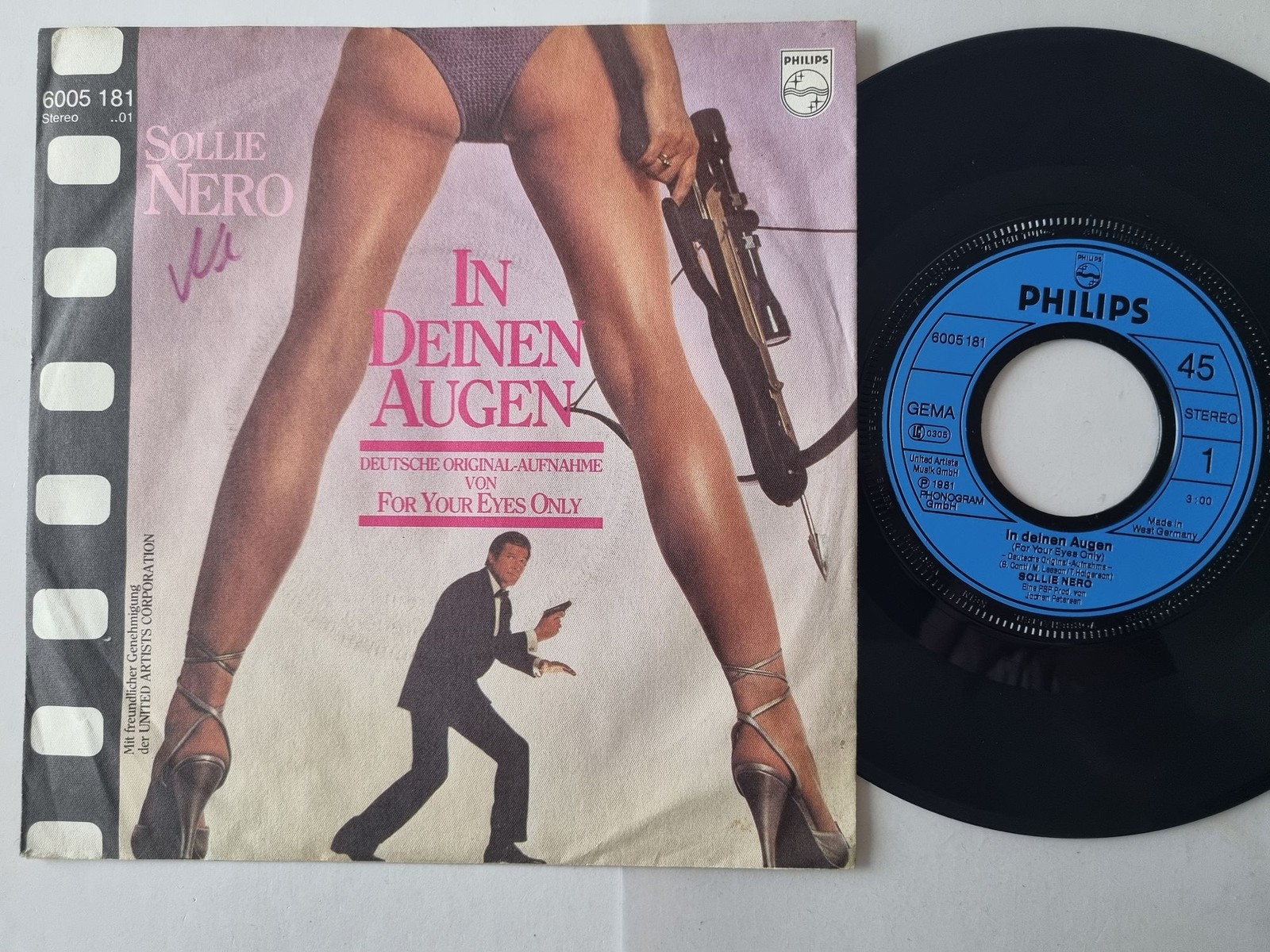 Sollie Nero - In Deinen Augen 7'' Vinyl/ CV Sheena Easton - For Your Eyes Only