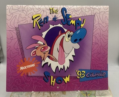Vintage The Ren & Stimpy Show Andrews & McMeel 1993 Calendar Nicktoons Nice!!