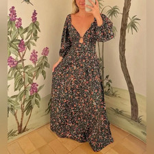 FARM Rio Flower Garden Long Dress Size S