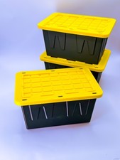 Tiny Heavy-Duty Storage Bins with Lid   Pack ...