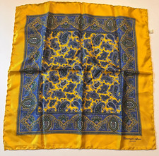 Vintage Luxury - Tunbull  Asser pocket square. 100 silk satin, Made in England