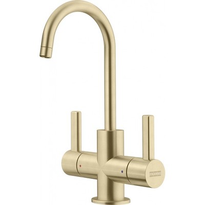 Franke UNJ-HC-GLD Double Handle Hot & Cold Water Filtration Faucet in Gold