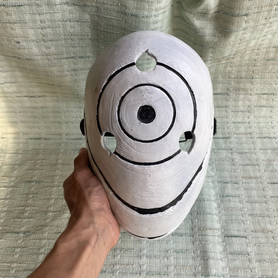 Máscara Naruto Ninja para tu Obito - Disfraz Juegos con disfraces - Hecha a mano pintada con textura Foto 2 de 4