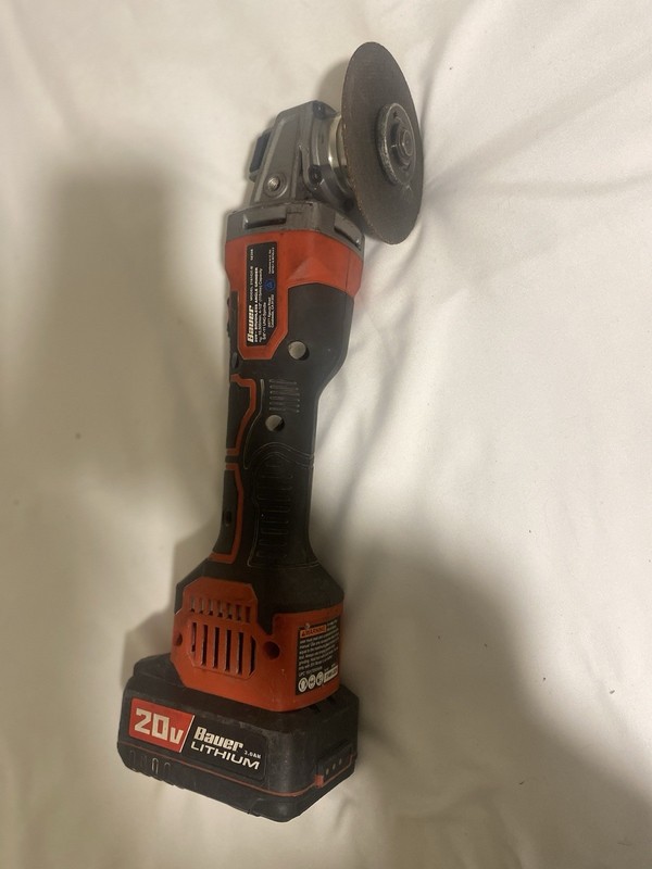 Bauer Brushless 20V Lithium Ion Cordless Angle Grinder 4 1/2 in Rotary Powerful