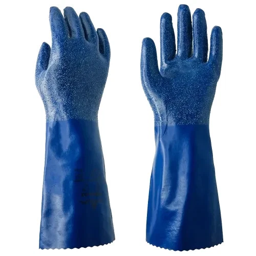12- INDUSTRIAL CHEMICAL RESISTANT WATERPROOF NITRILE PROTECTIVE WORK GLOVES XLG