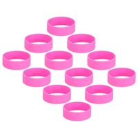 Elastische Sublimation Becher Halterung Ring BäNder 12Stk Silikon Rosa