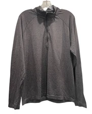 Men's RHONE Versatility Gray Seamless 1/4 Zip Long Sleeve Pullover size Large