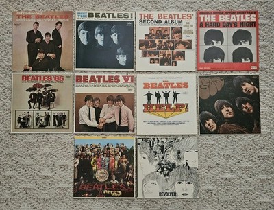 10 USA BEATLES LPs FROM SAME COLLECTION, NICE COVERS, VG+ LABELS, VINYL, SOUND!!