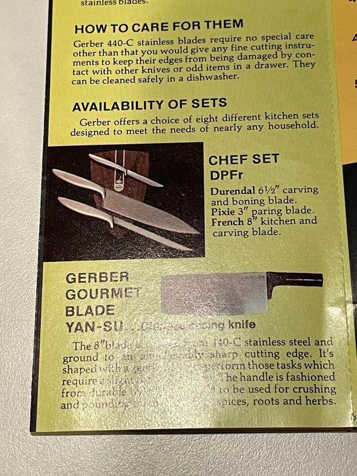 Raro juego de 3 hojas legendarias Gerber tres hermanas Foto 3 de 4