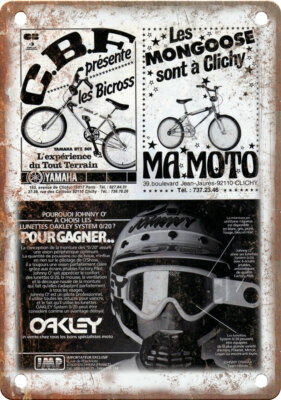 Vintage BMX Magazine Advertisment Mongoose 12'' x 9'' Reproduction Metal Sign B559