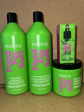 MATRIX FOOD FOR SOFT SHAMPOO & CONDITIONER LITER + RICH HYDRATING MASK + SERUM!!