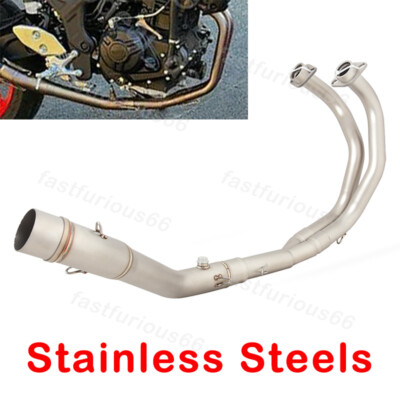 Exhaust System Header Link Pipe 51MM For Yamaha YZF-R3 R25 MT-03 MT-25 2016-2023