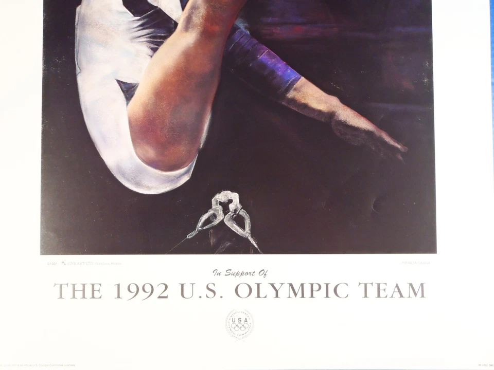 Póster impreso oficial del equipo de gimnasia olímpica de Estados Unidos 1992 18x24" de Patricia Cajiga Foto 3 de 4