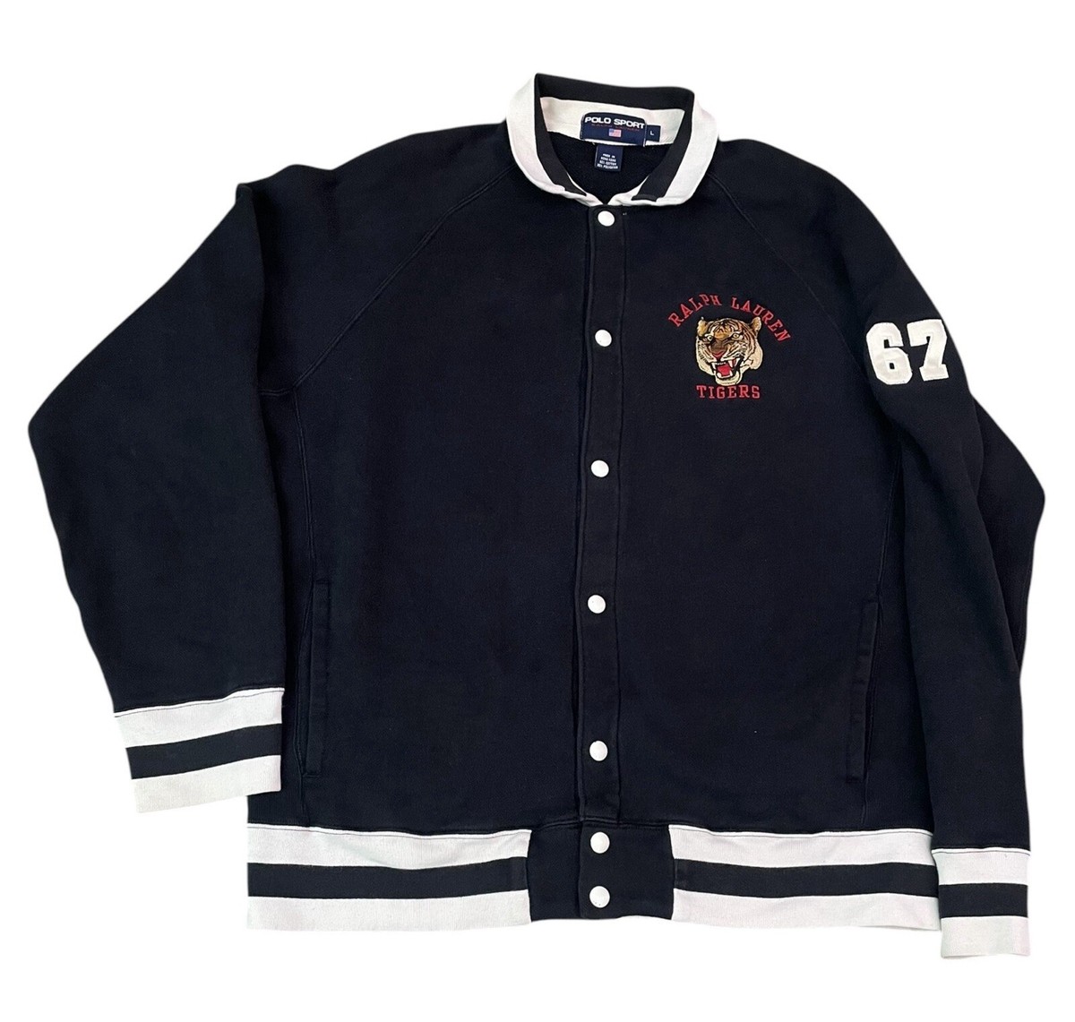 Vintage Ralph Lauren Polo Sport Varsity Jacket RL Tigers 67