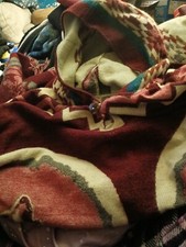 handmade poncho with wolf and hood