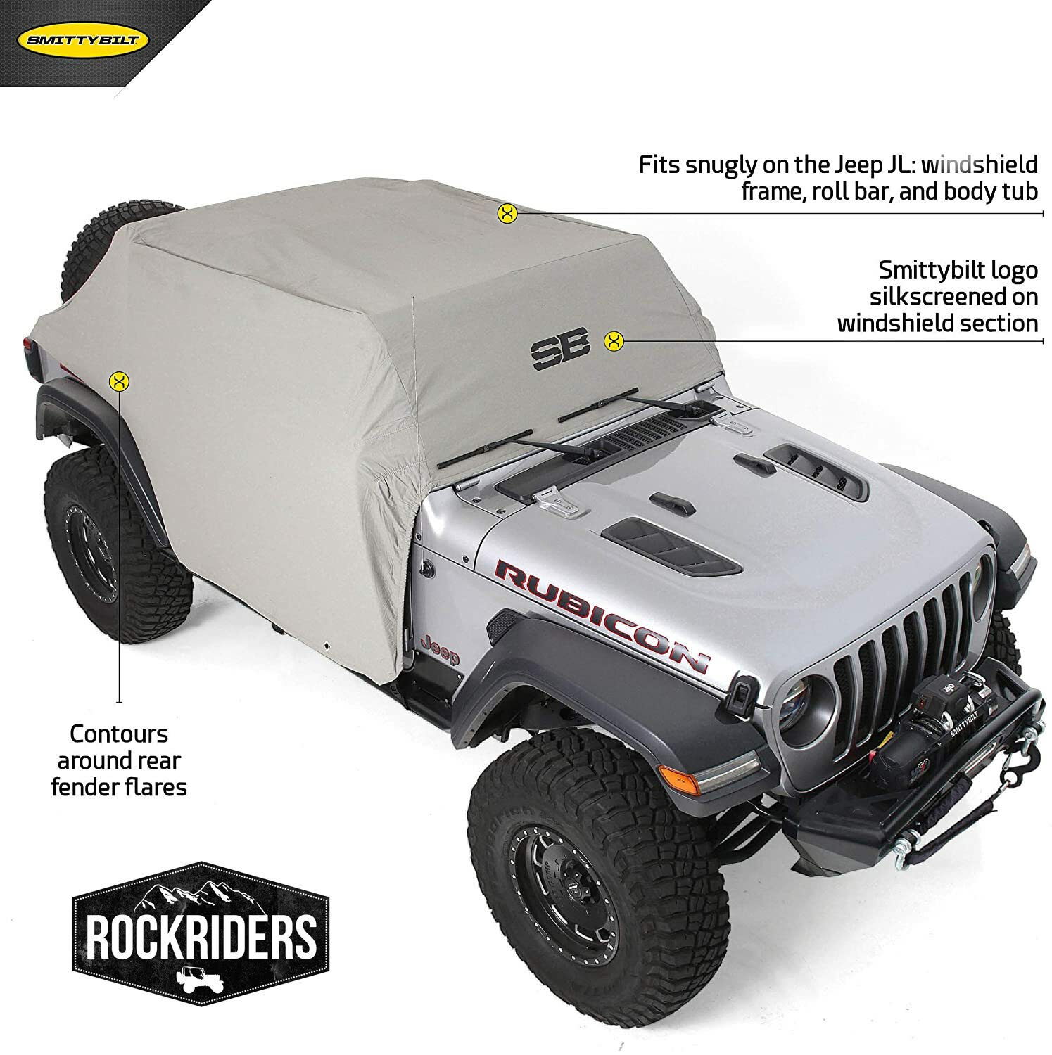 2018-2024 Wrangler JL Smittybilt 1071 Water Resistant Cab Cover + Door Flap