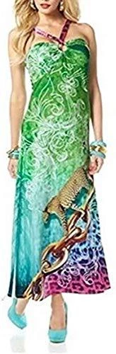 Kleid Maxikleid Leopard von Melrose - Grün - Bunt NEU - Bild 1 von 1