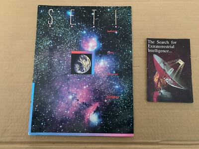 SETI Search For Extra-Terrestrial Intelligence Brochure and Postcard NASA 1990's