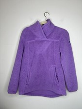 The North Face Sherpa Fleece Pullover Sweater Girl's Purple Pockets Size XL