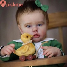21 Inch Reborn Baby Boy Doll Unpainted Kit No Hair with Cloth Eyes DIY Part Gift