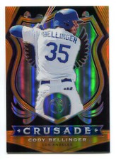 2020 Chronicles Crusade Cody Bellinger #10 FOTL Neon Orange Prizm 09/17