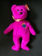 Ty Beanie Babies Purple Millenium Bear 2000  NEW With All Tags  